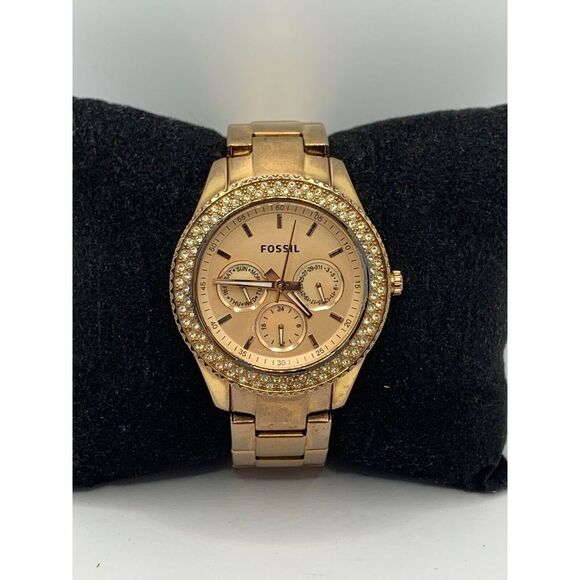 Fossil ES3003 Women's Rose Gold Stainless Steel Analog Dial Quartz Watch RU111 - Picture 1 of 11